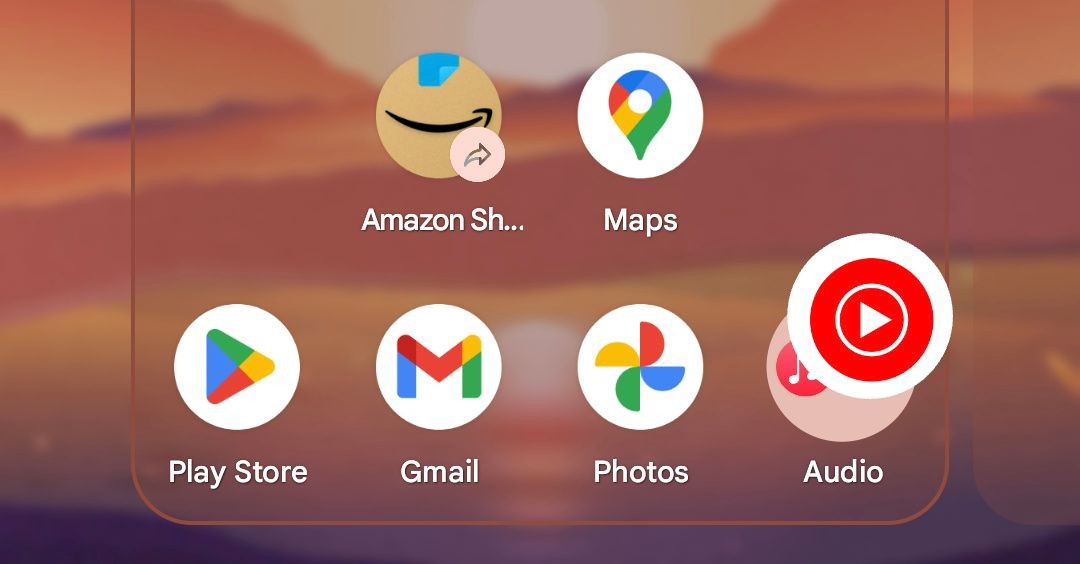 Thả ứng dụng vào thư mục trong Android