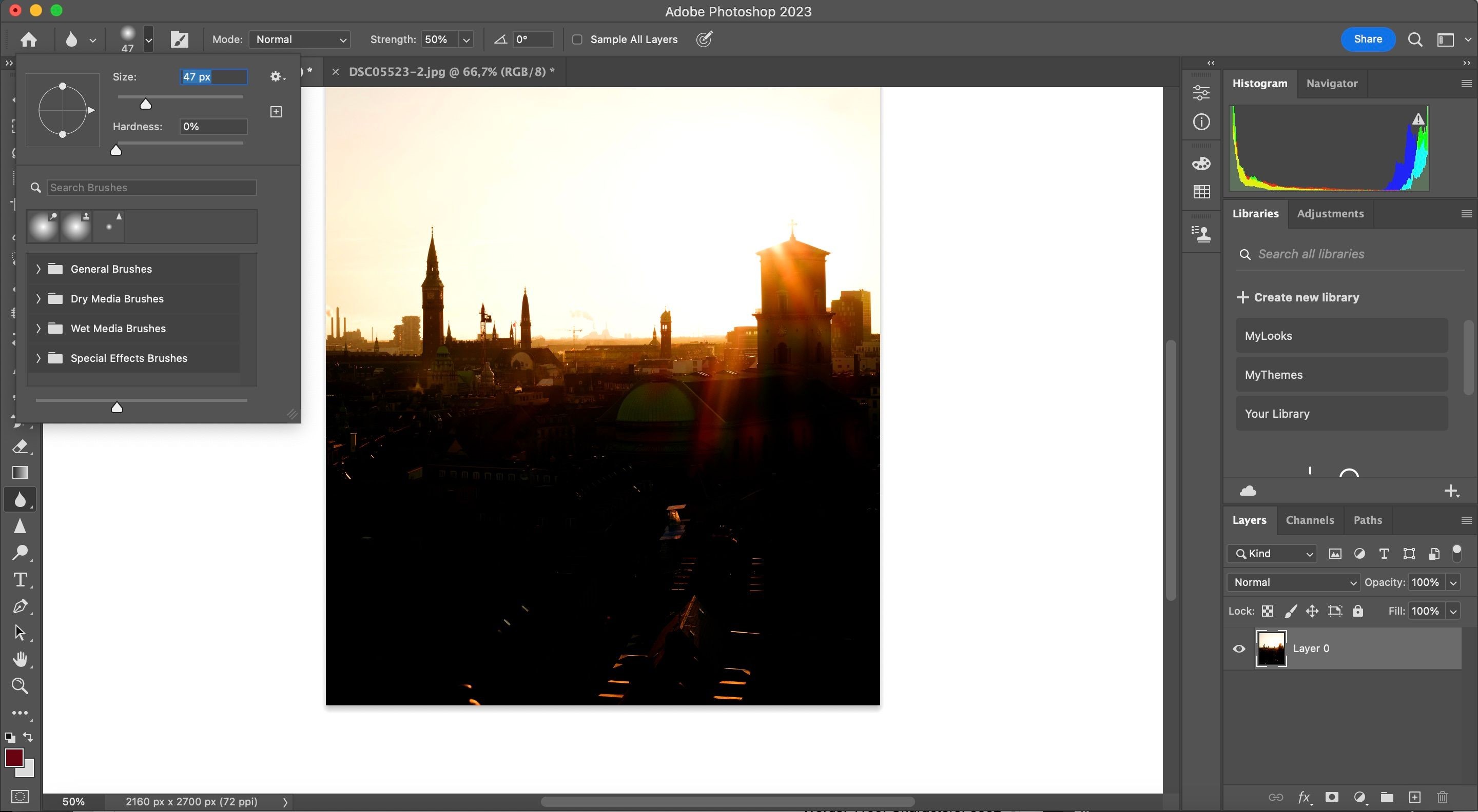 Thay đổi kích thước Blur trong Photoshop