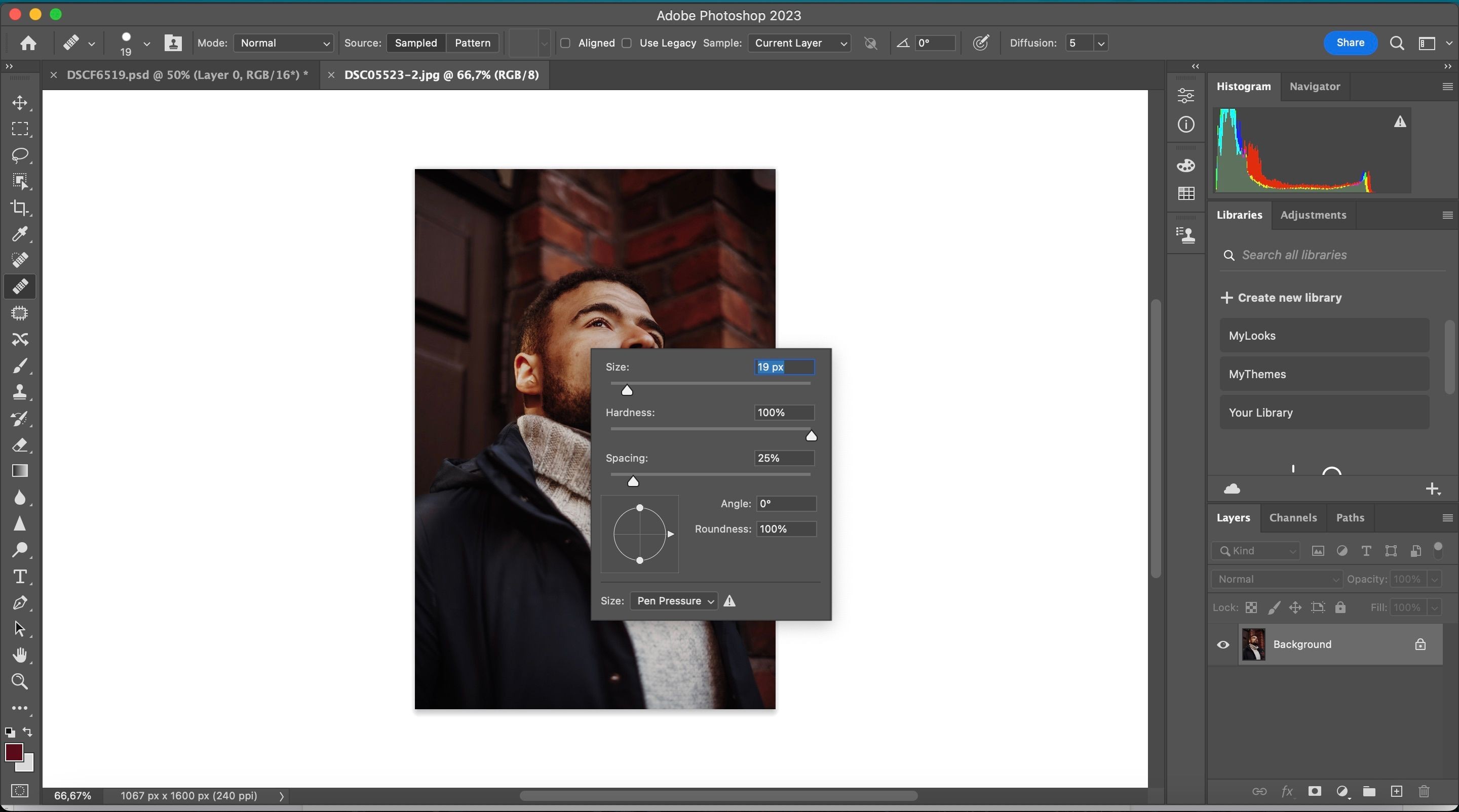 Thay đổi kích thước cọ Healing trong Photoshop