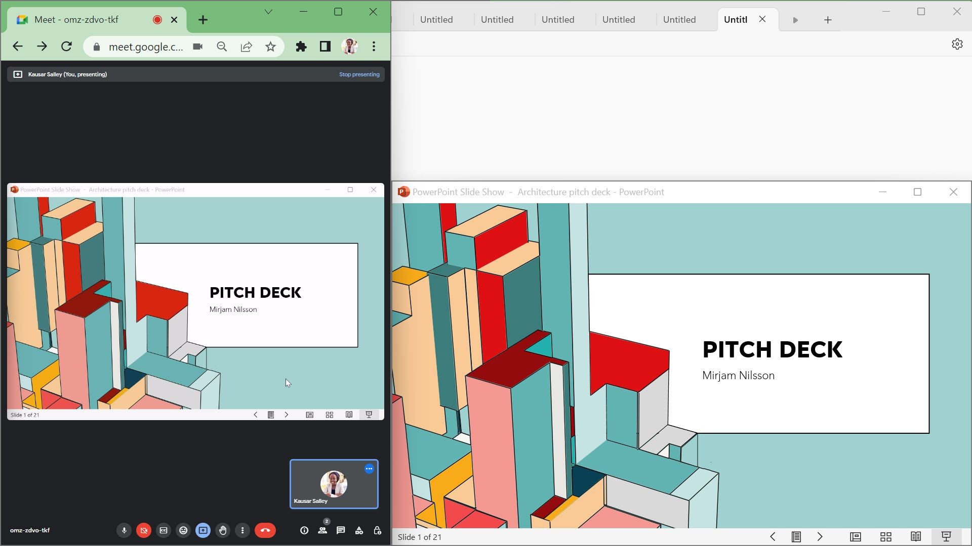 Thay đổi kích thước cửa sổ PowerPoint để loại bỏ các vùng đen