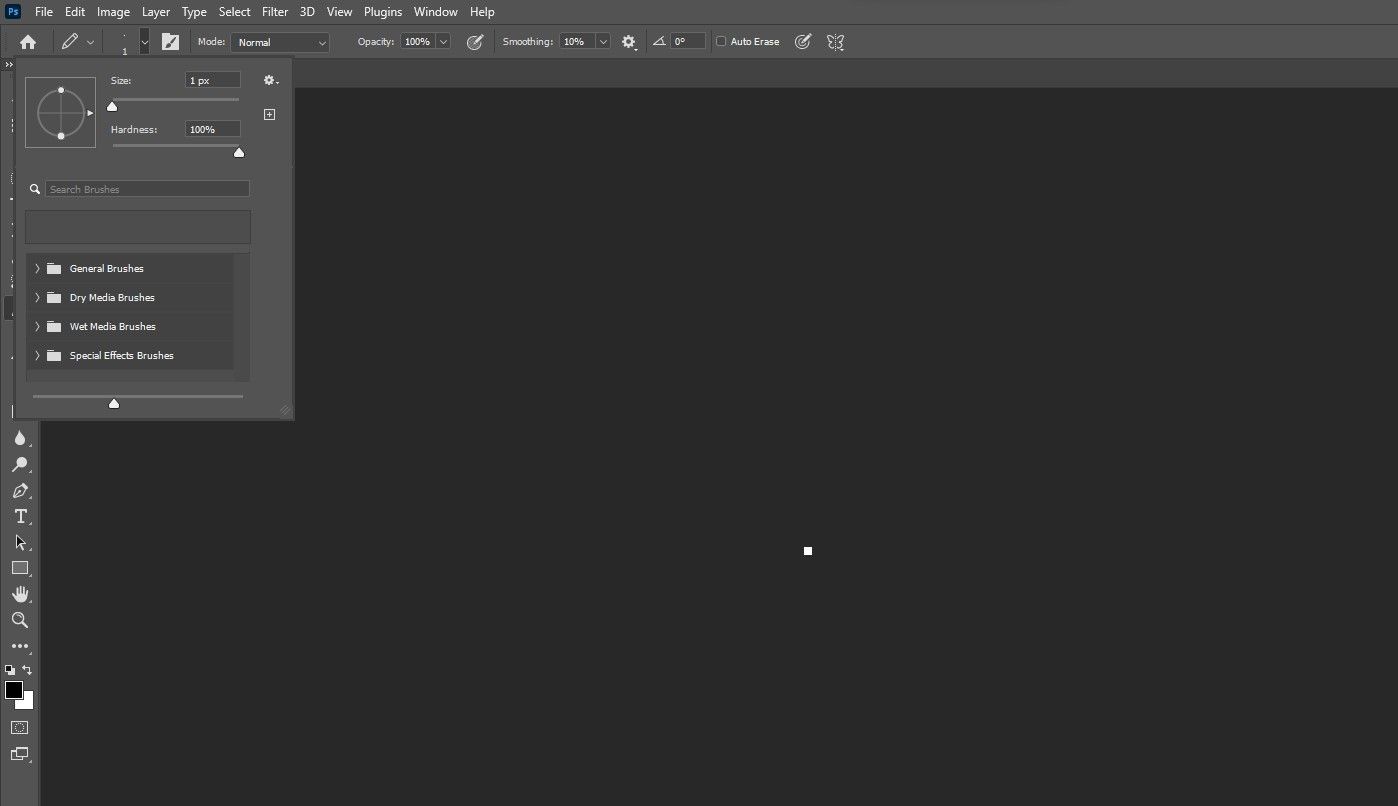 Thay đổi kích thước Pencil trong Photoshop