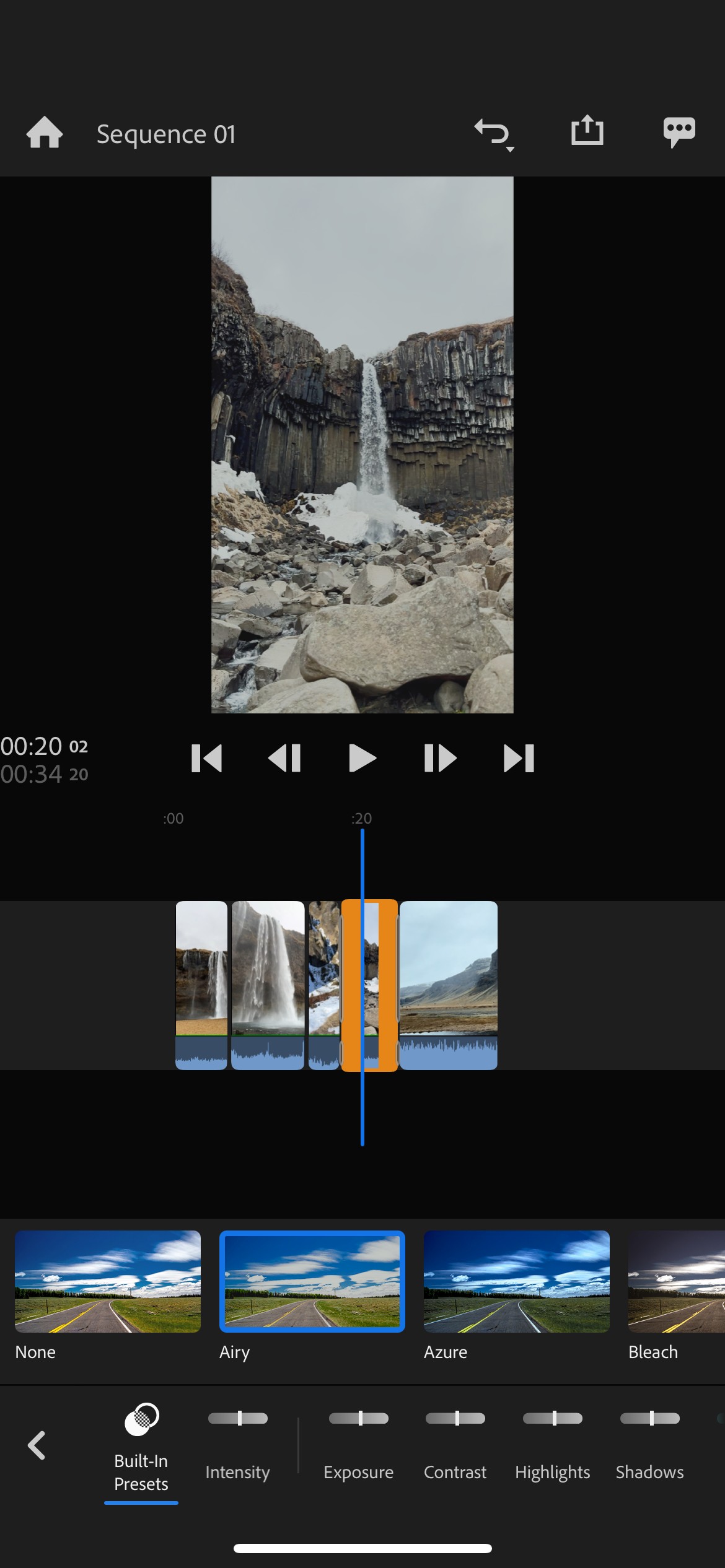 Thêm cài đặt sẵn vào Adobe Premiere Rush