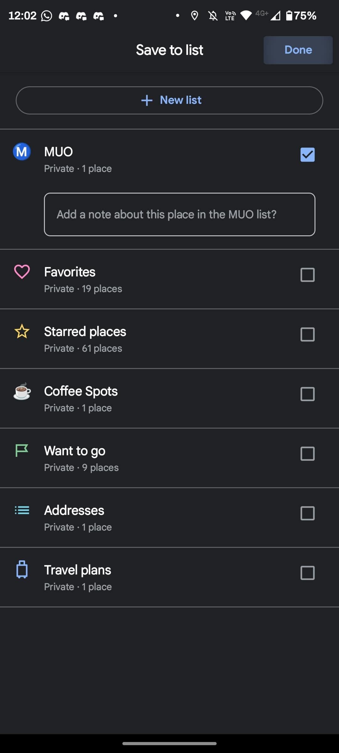 Thêm địa điểm vào danh sách trên Google Maps