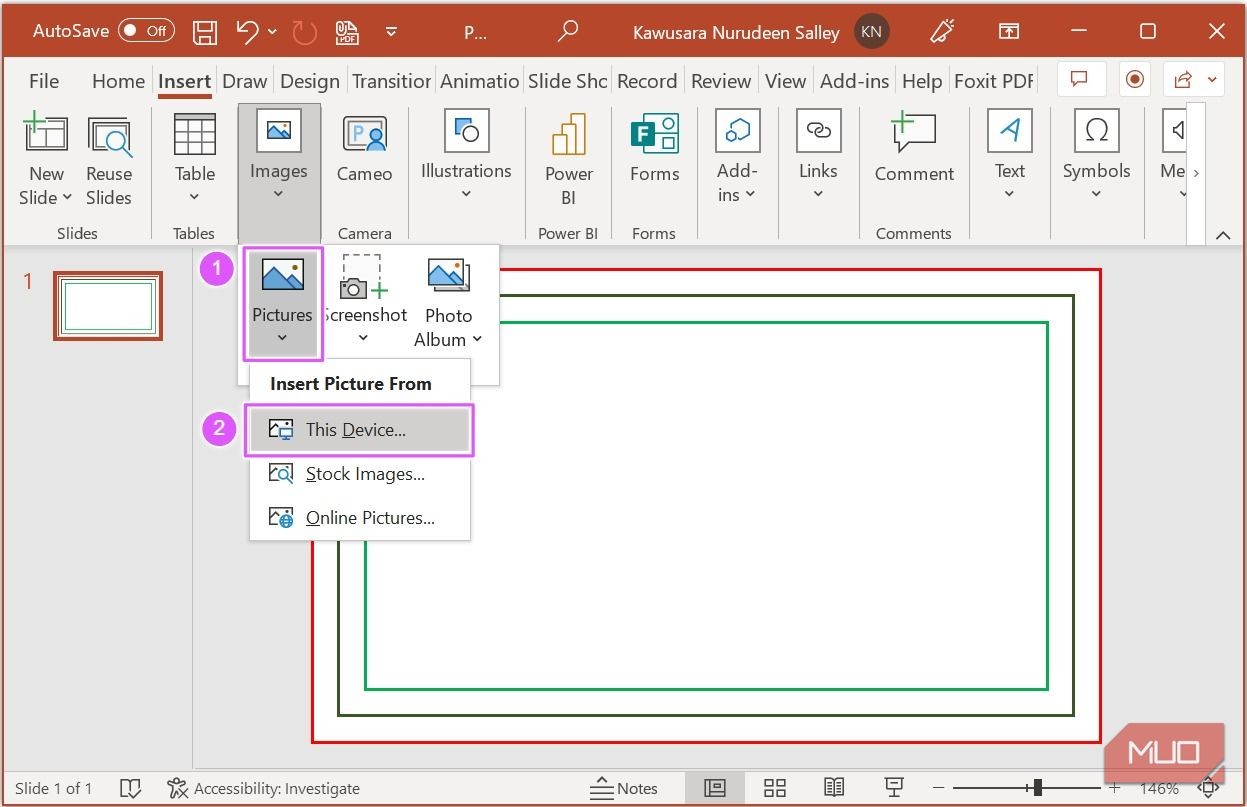Thêm hình ảnh từ thiết bị của bạn trong PowerPoint