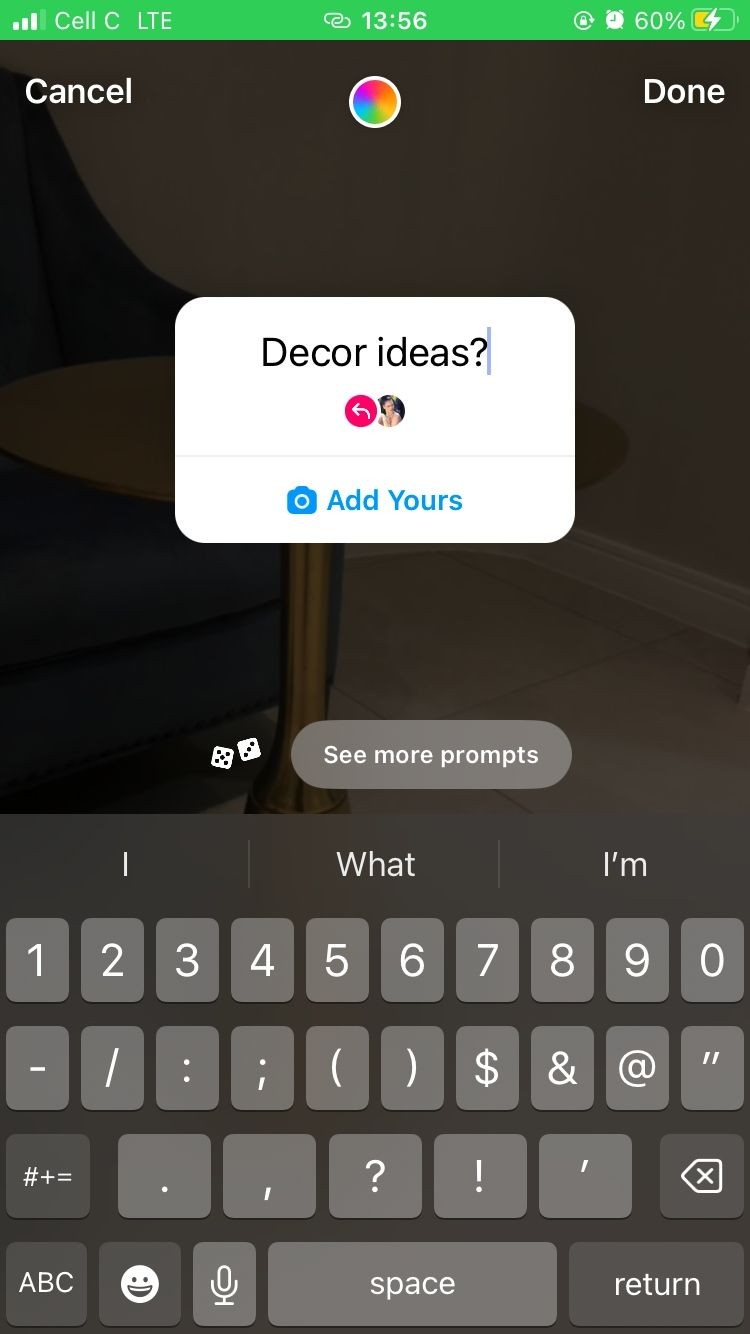 Thêm lời nhắc vào sticker Add Yours cho Instagram Reel