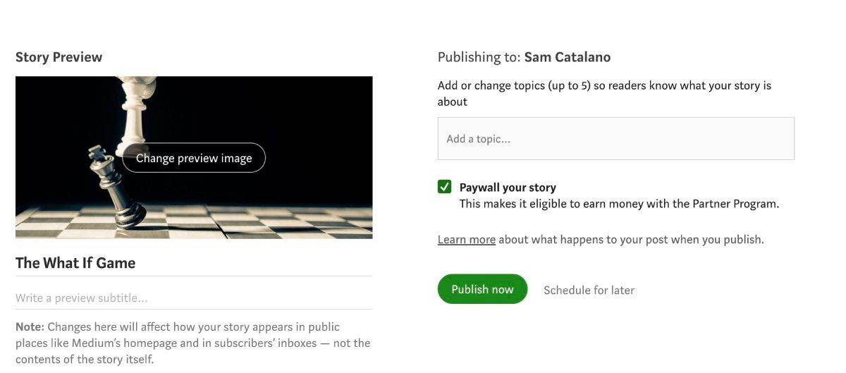 Thêm paywall cho câu chuyện trên Medium