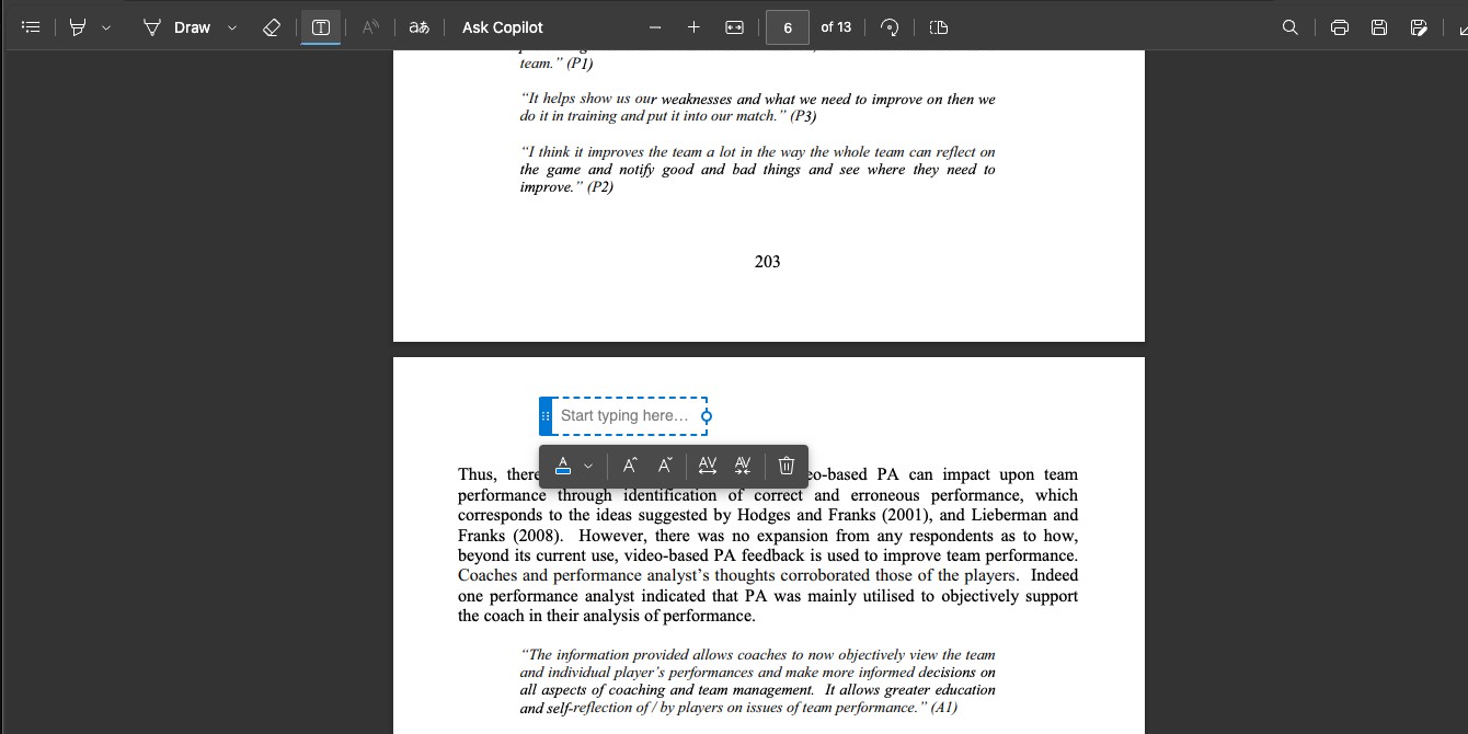 Thêm văn bản vào PDF trong Edge