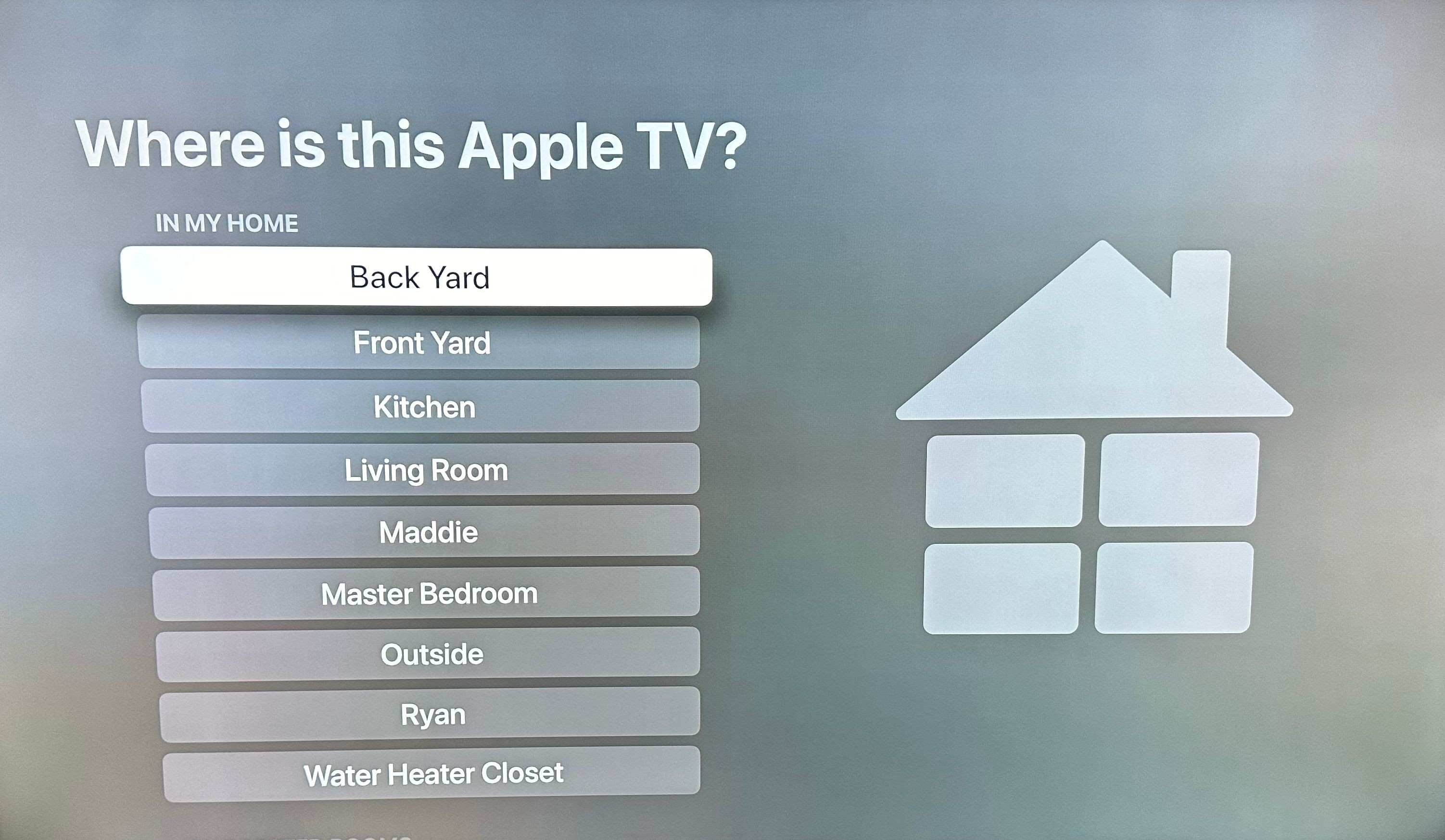 Thêm vị trí Apple TV