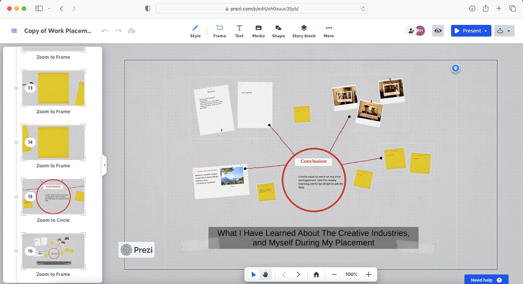 Thiết kế bài thuyết trình của Prezi