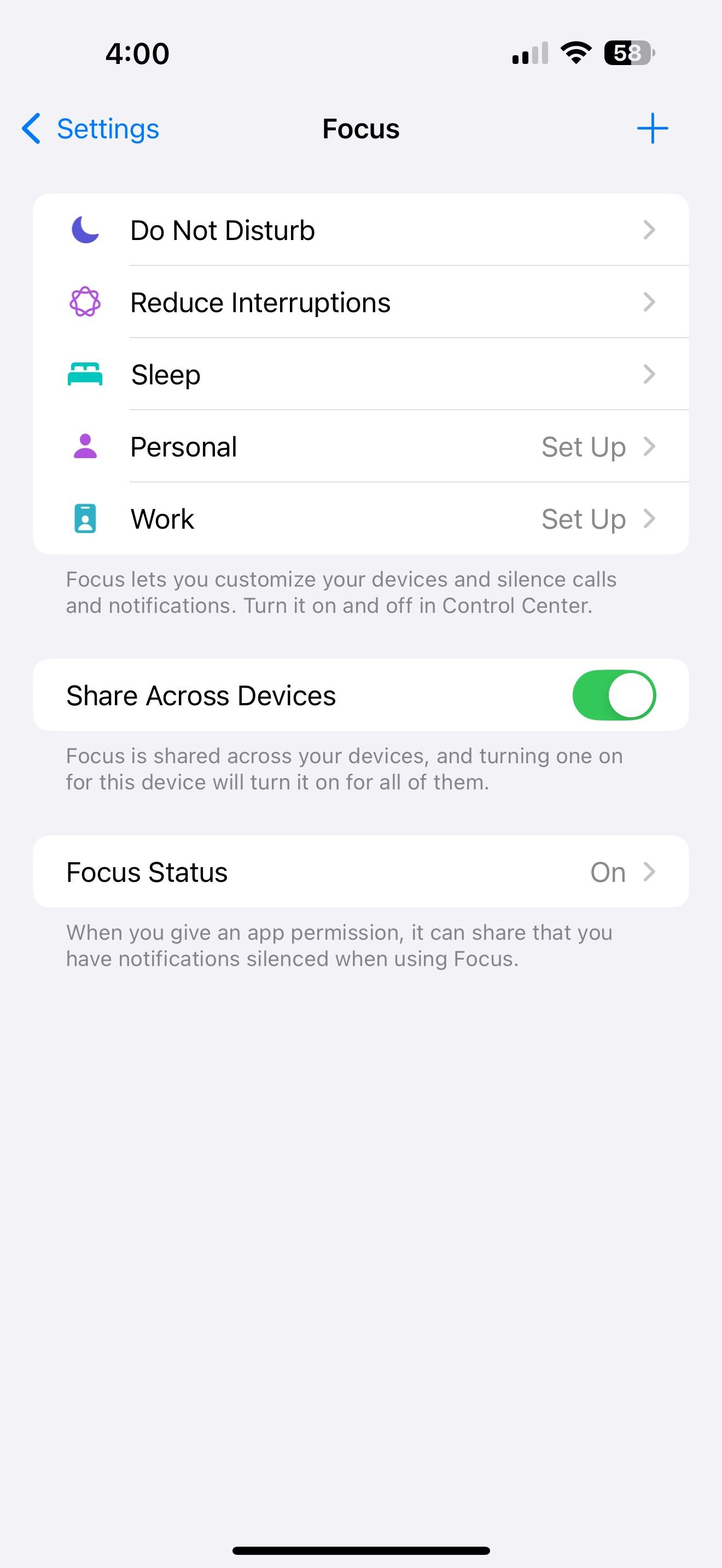 Thiết lập Focus trên iPhone