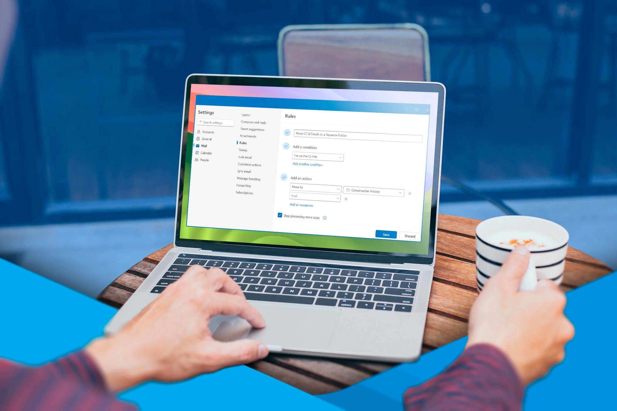 Thiết lập quy tắc email trong Outlook