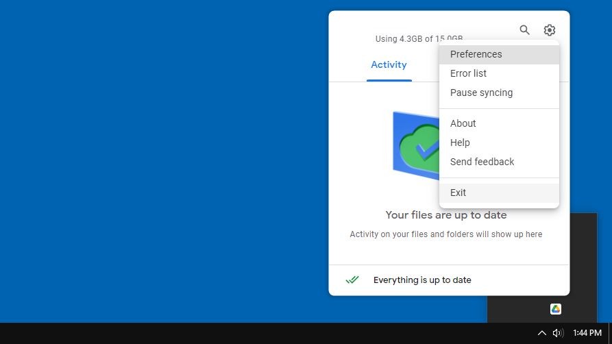 Thoát Google Drive trên máy tính để bàn