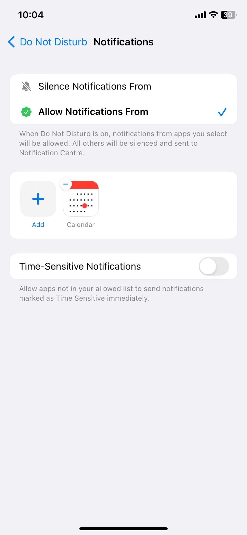 Thông báo Nhạy Cảm Về Thời Gian bị tắt trên iOS