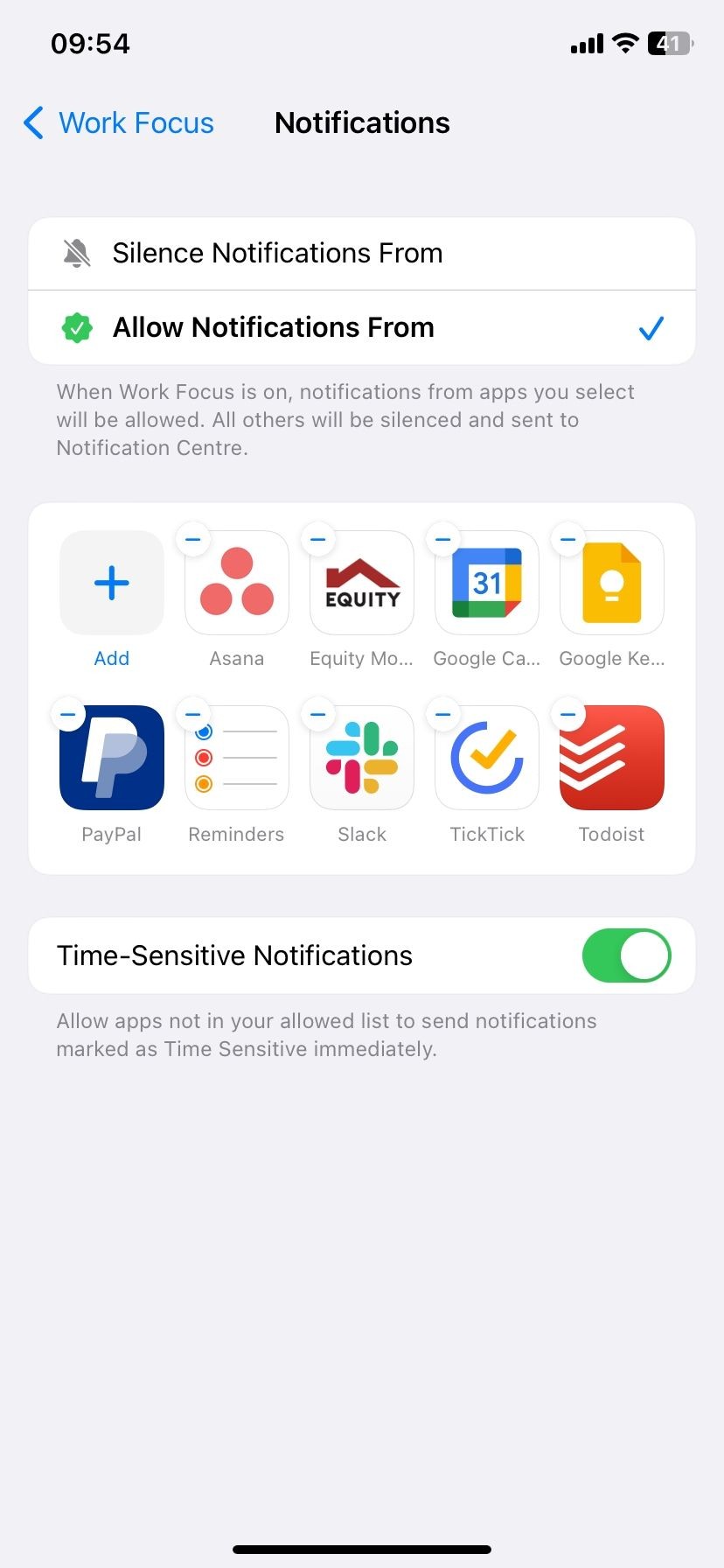 Thông báo Nhạy Cảm Về Thời Gian được bật trên iOS
