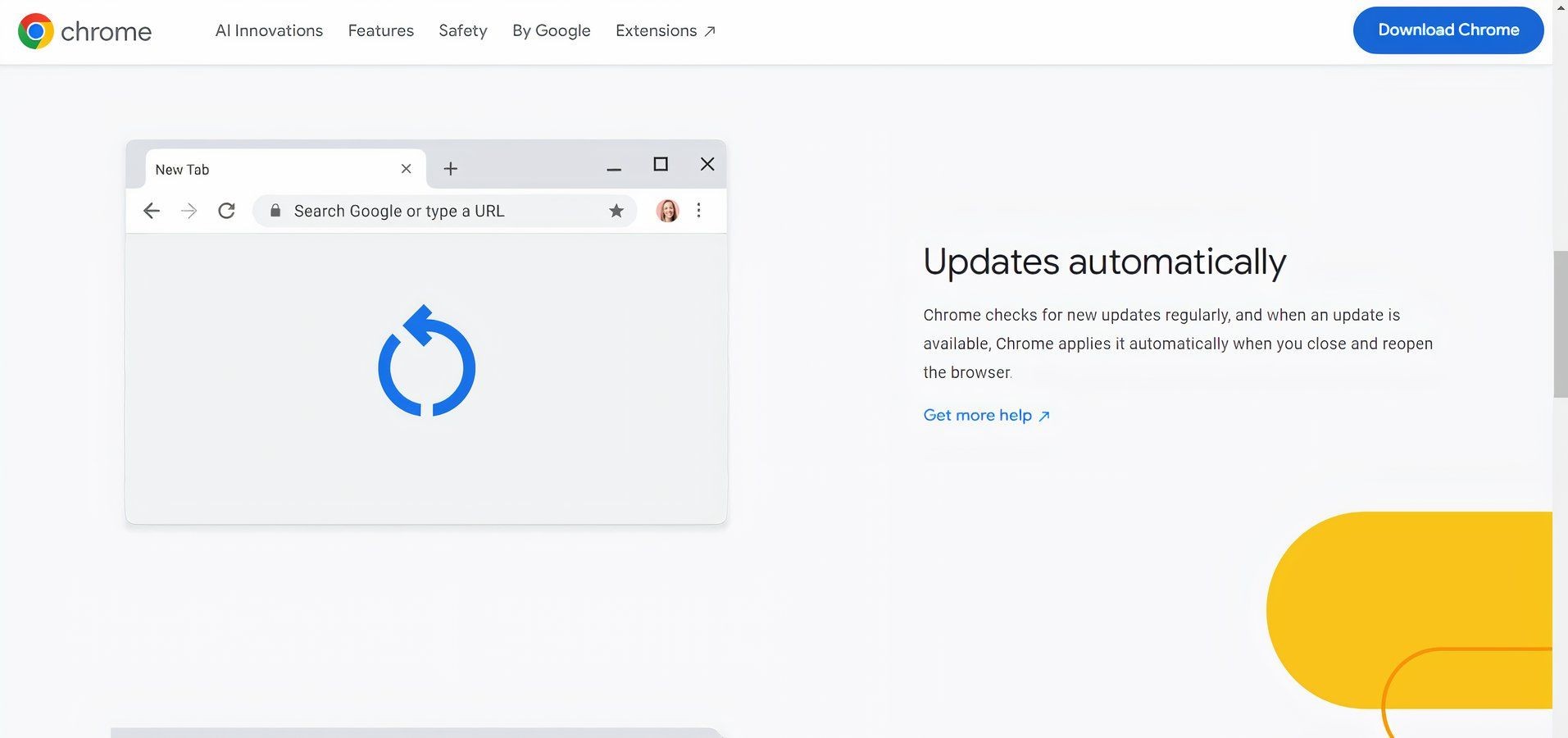 Thông báo rằng Google Chrome tự động cập nhật.