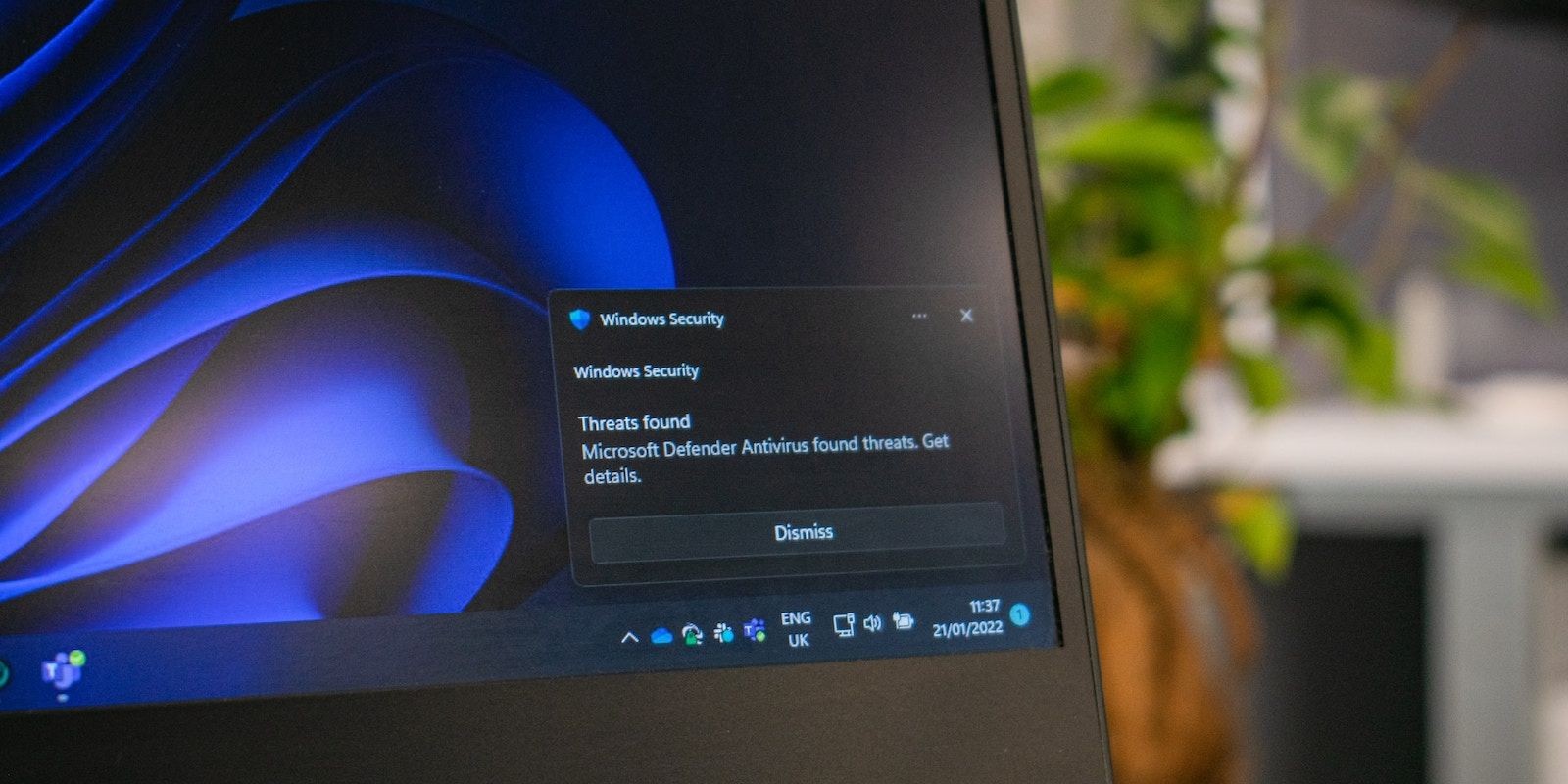 Thông báo virus trên máy tính xách tay Windows