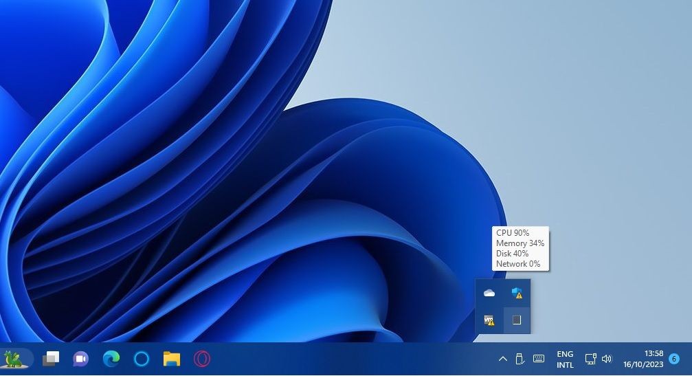 Thông tin sử dụng tài nguyên hệ thống do Task Manager hiển thị