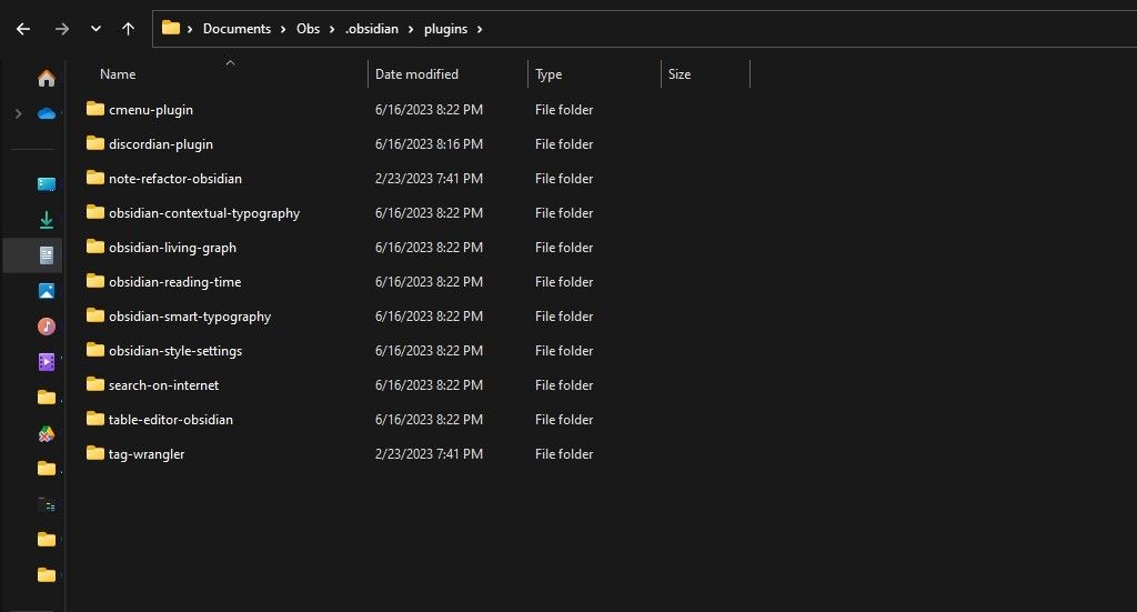 Thư mục plugin Obsidian