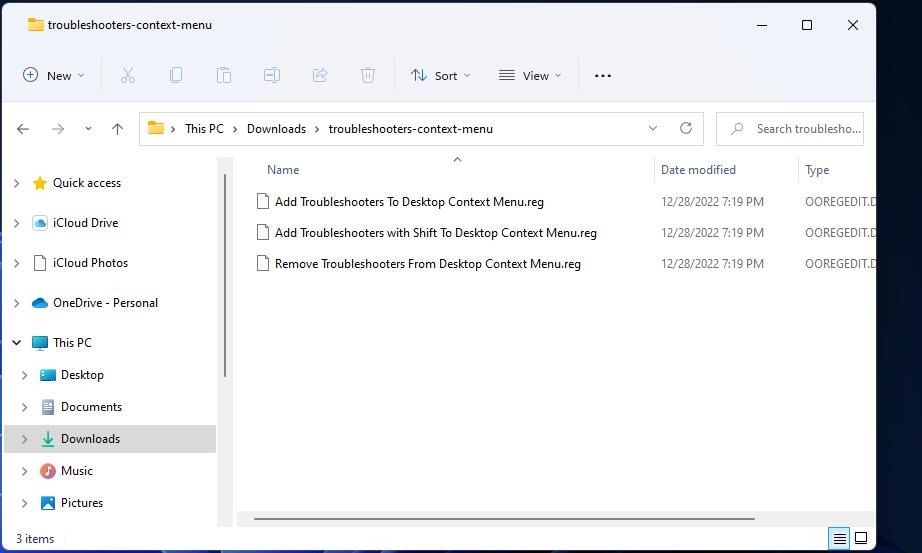 Thư mục troubleshooters-context-menu