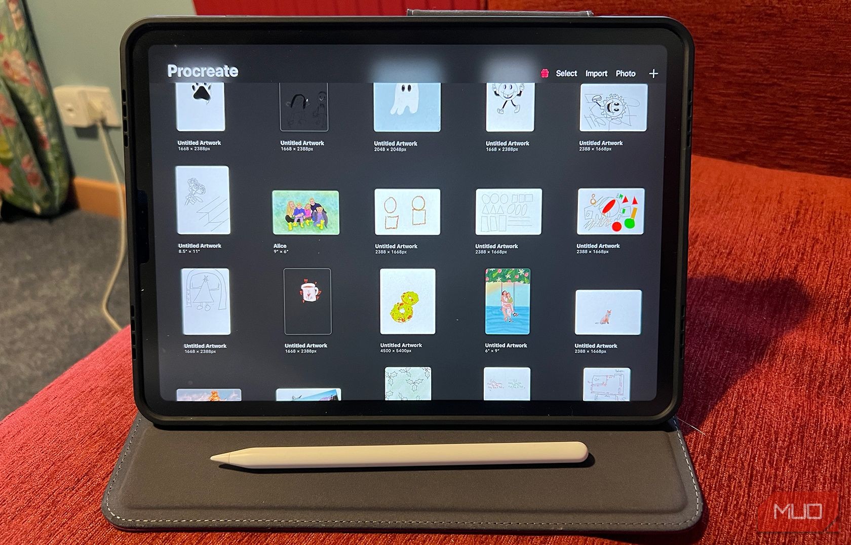 Thư viện hình ảnh trên Procreate