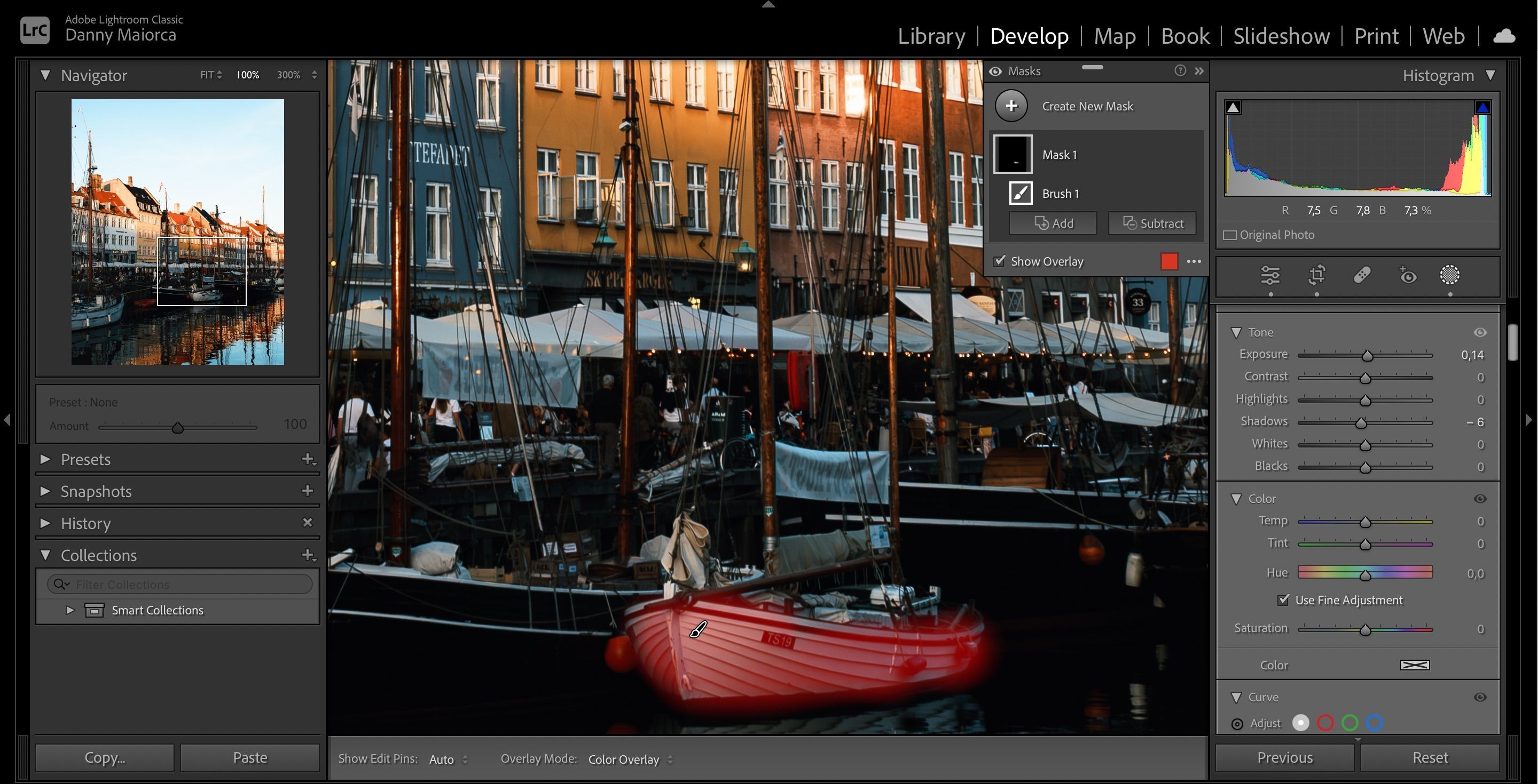 Tính năng Mặt Nạ Đỏ trong Adobe Lightroom
