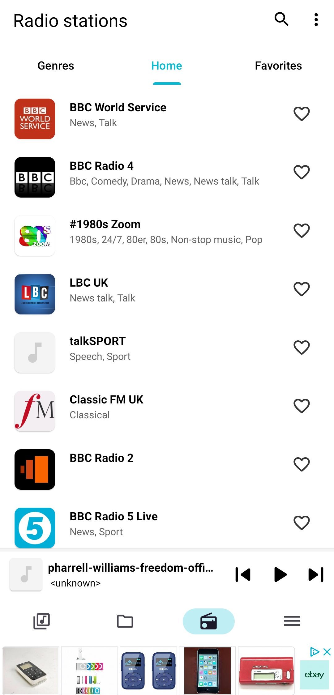 Tính năng radio trên Pixel Music Player