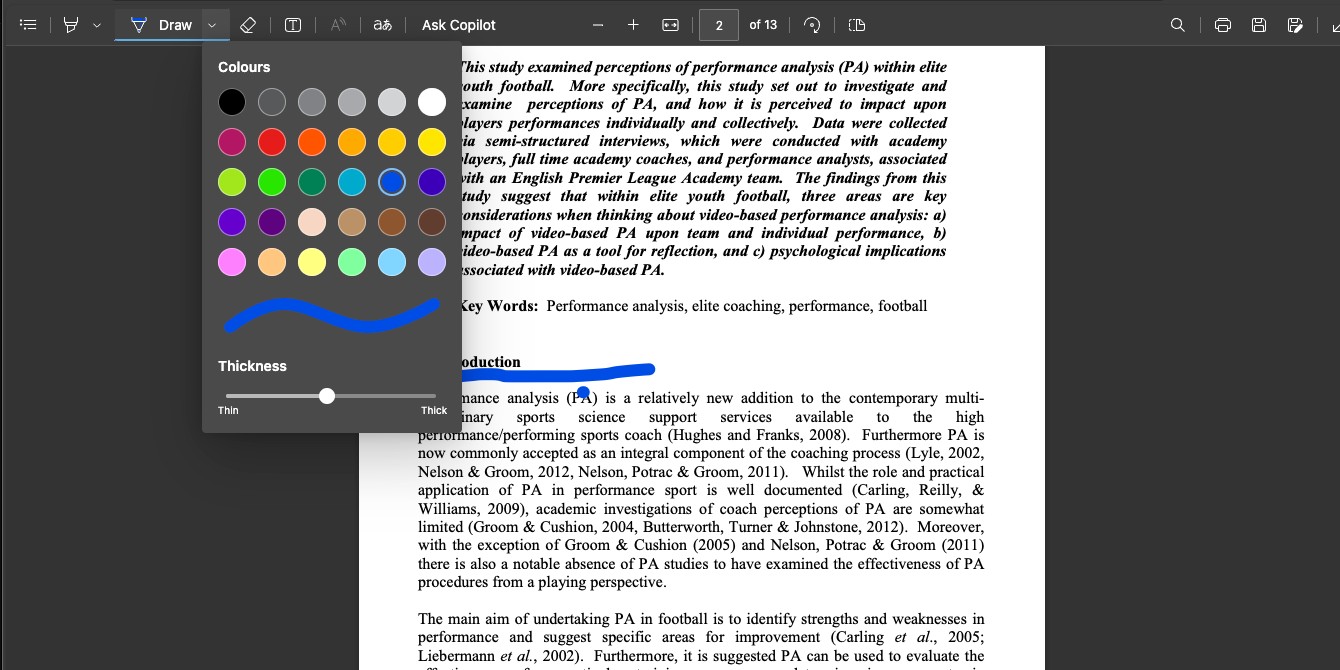 Tính năng vẽ trong trình đọc PDF của Microsoft Edge