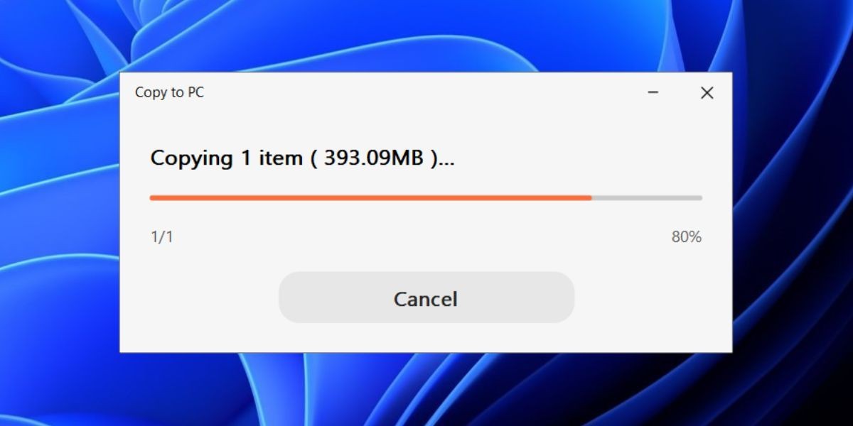 Tốc độ sao chép file Samsung DeX