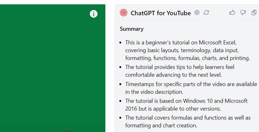 Tóm tắt được tạo bởi ChatGPT cho YouTube