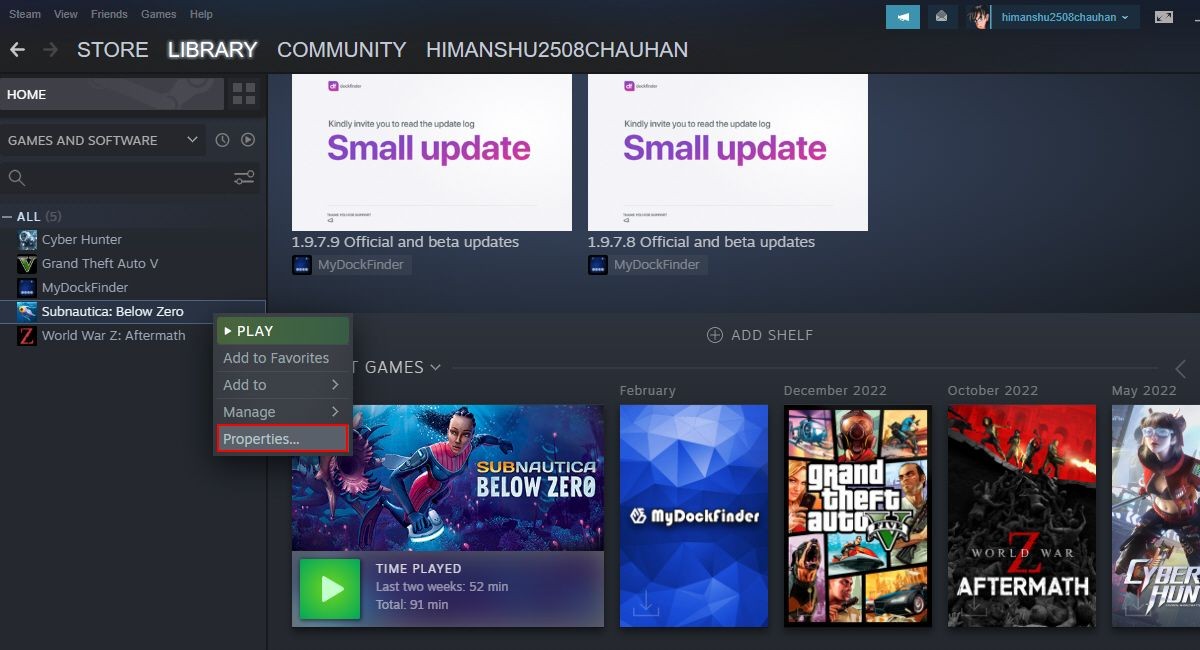 Tổng quan thư viện Steam
