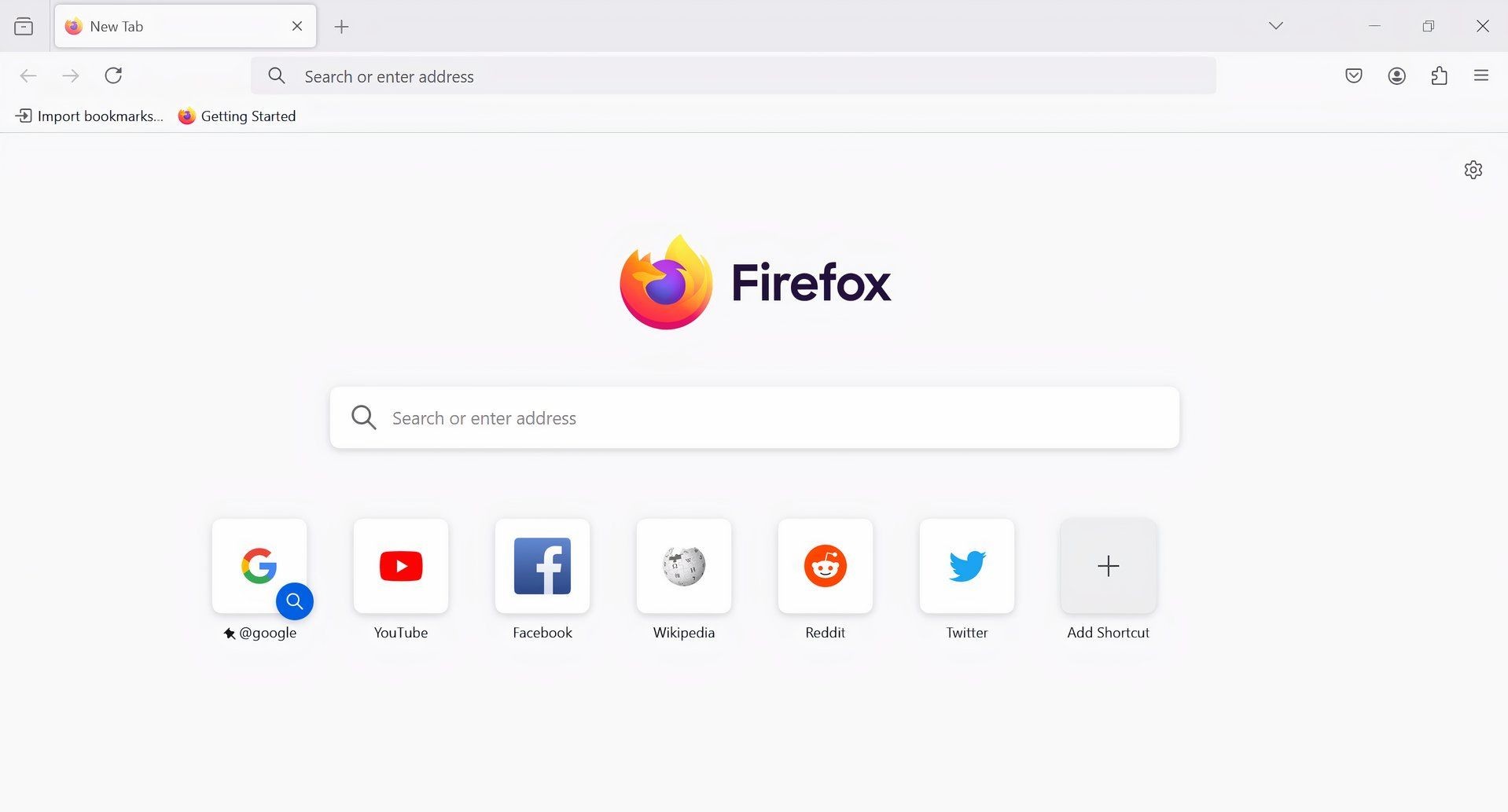 Trang bắt đầu của trình duyệt Firefox