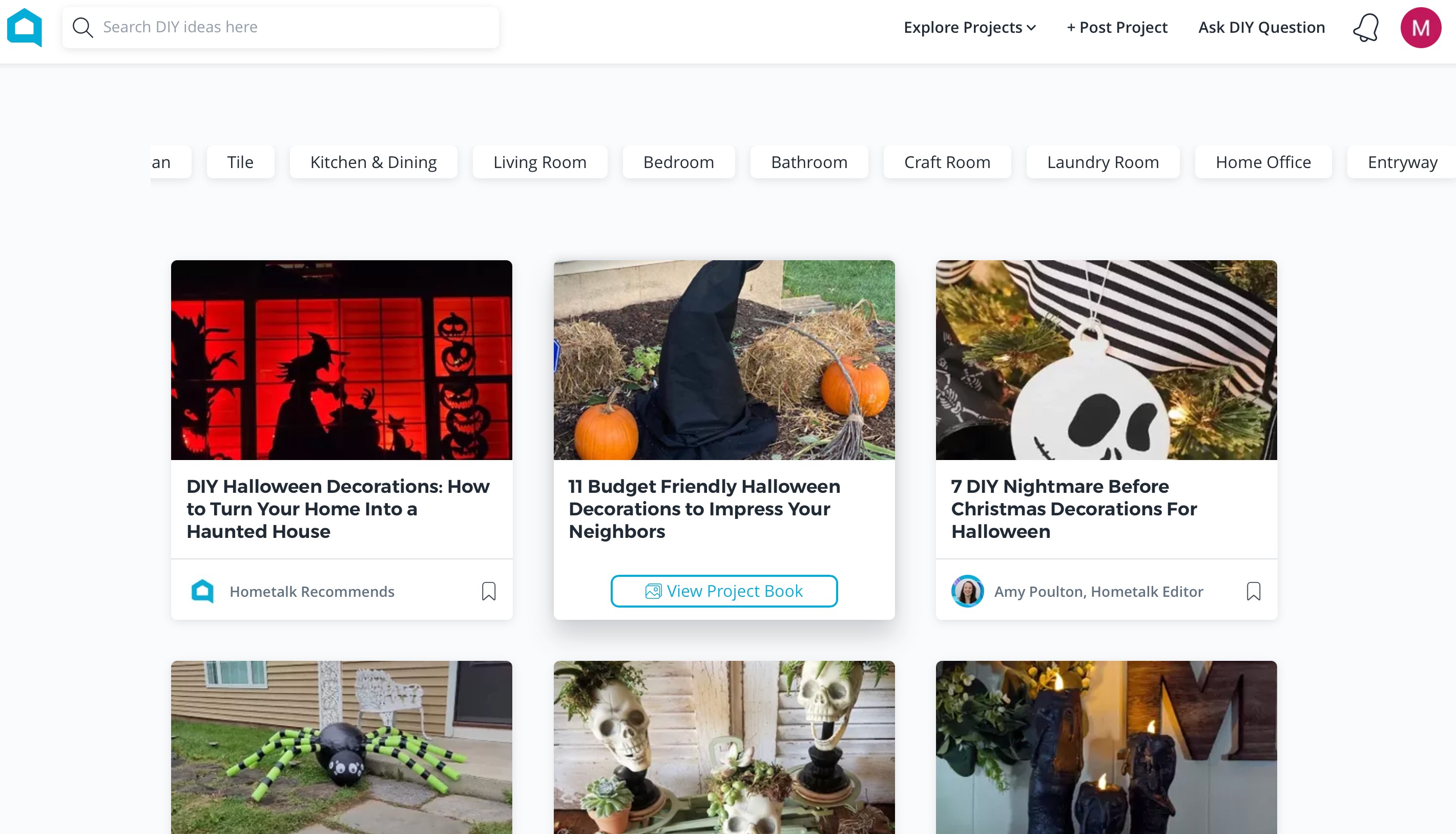Trang chủ của Hometalk với nhiều ý tưởng DIY cho Halloween bao gồm 7 trang trí DIY Nightmare Before Christmas