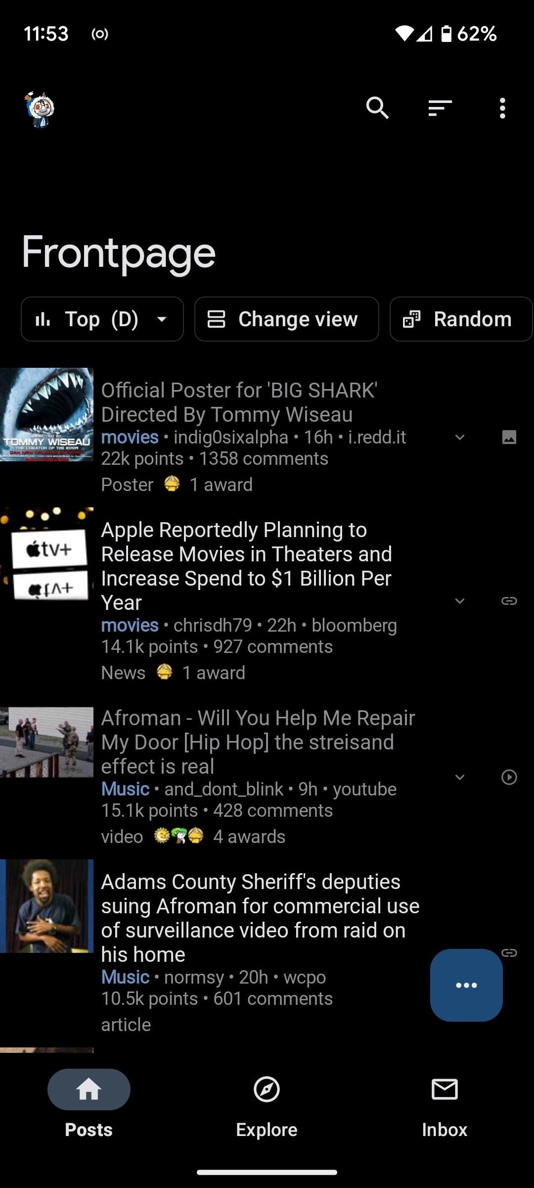 Trang chủ của Sync for Reddit