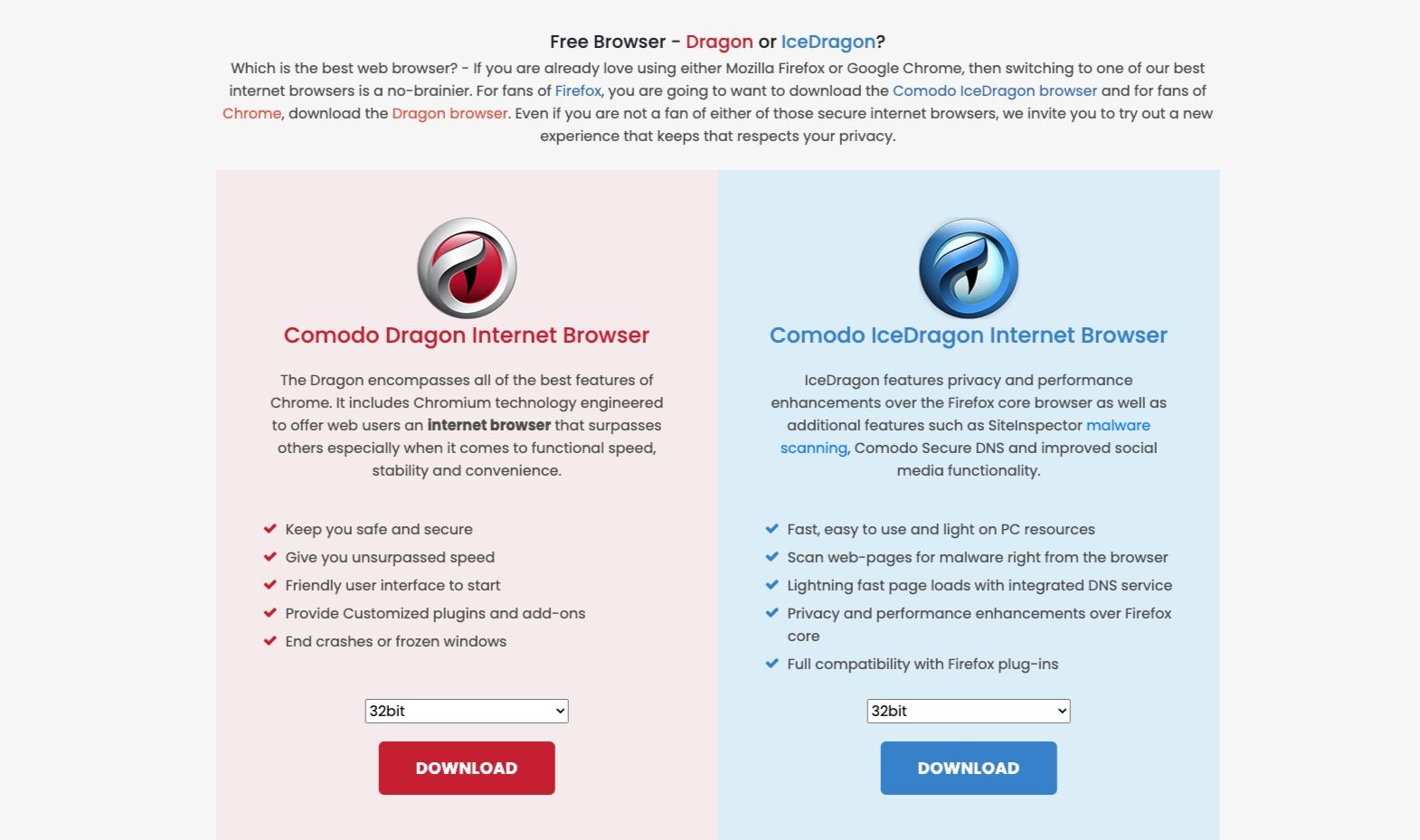 Trang chủ của trình duyệt Comodo Internet