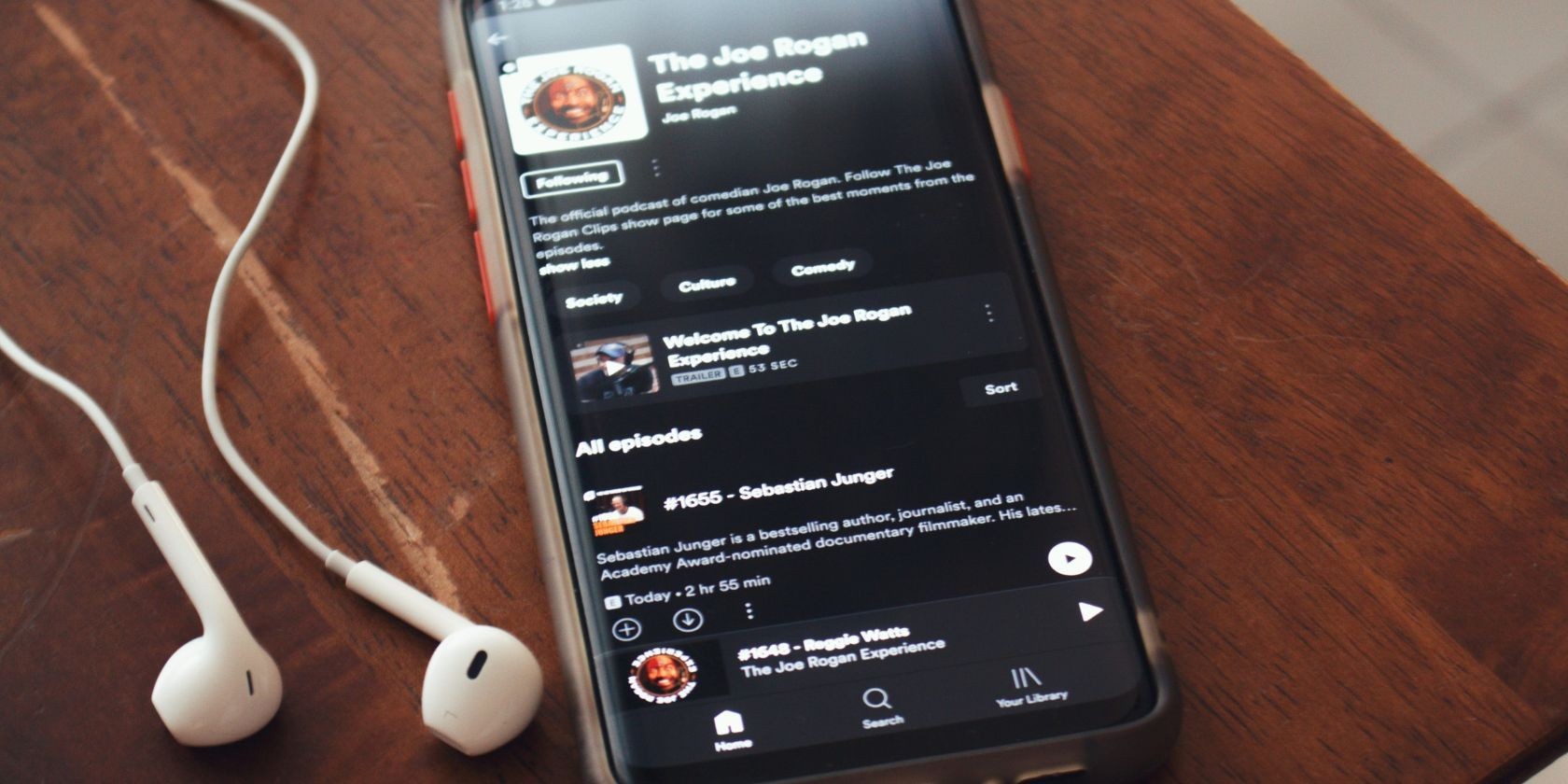 Trang podcast The Joe Rogan Experience trên Spotify