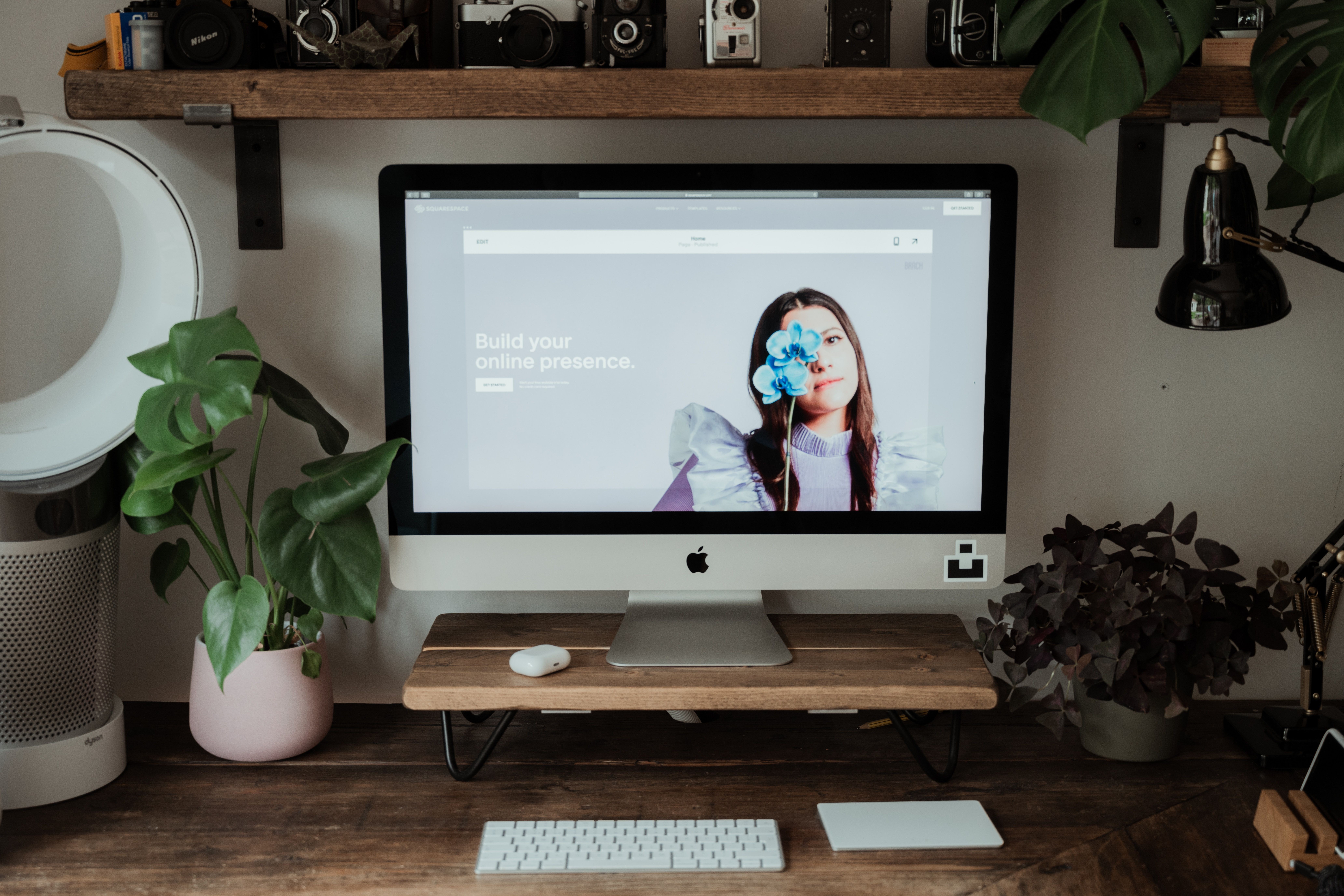 Trang Squarespace trên iMac