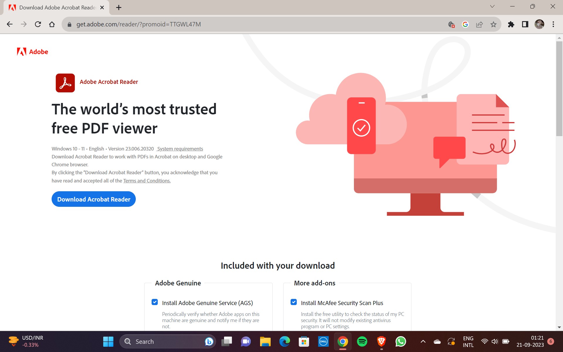 Trang tải xuống chính thức của Adobe Acrobat Reader