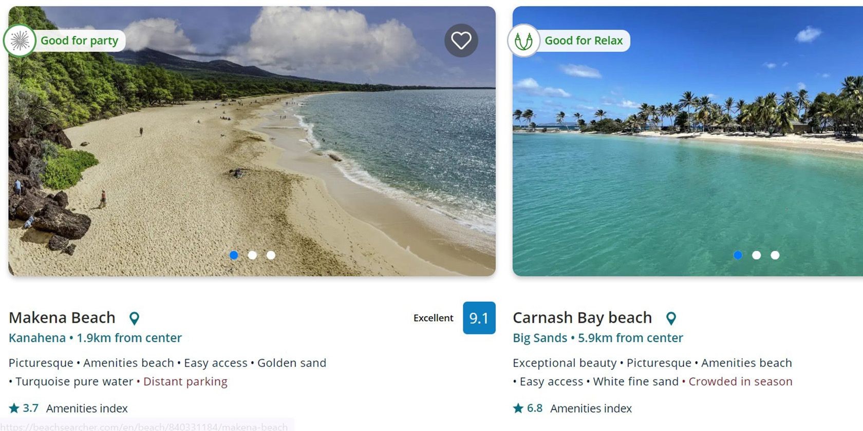 Trang web BeachSearcher