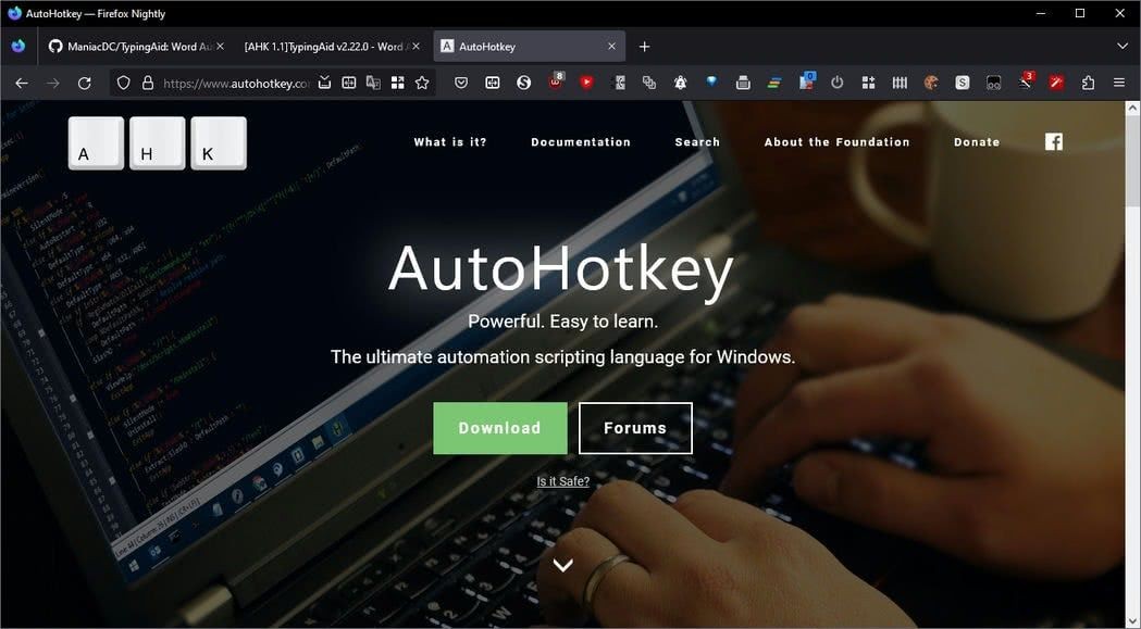 Trang web chính thức của AutoHotkey