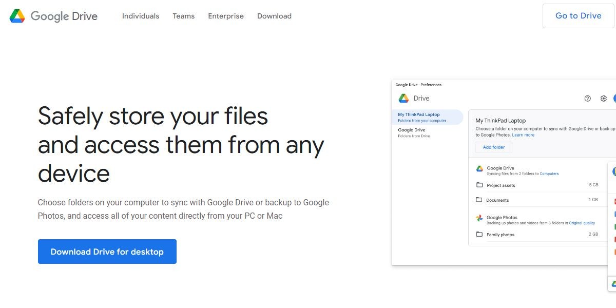 Trang web của Google Drive