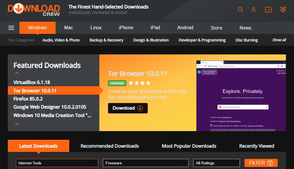Trang web Download Crew