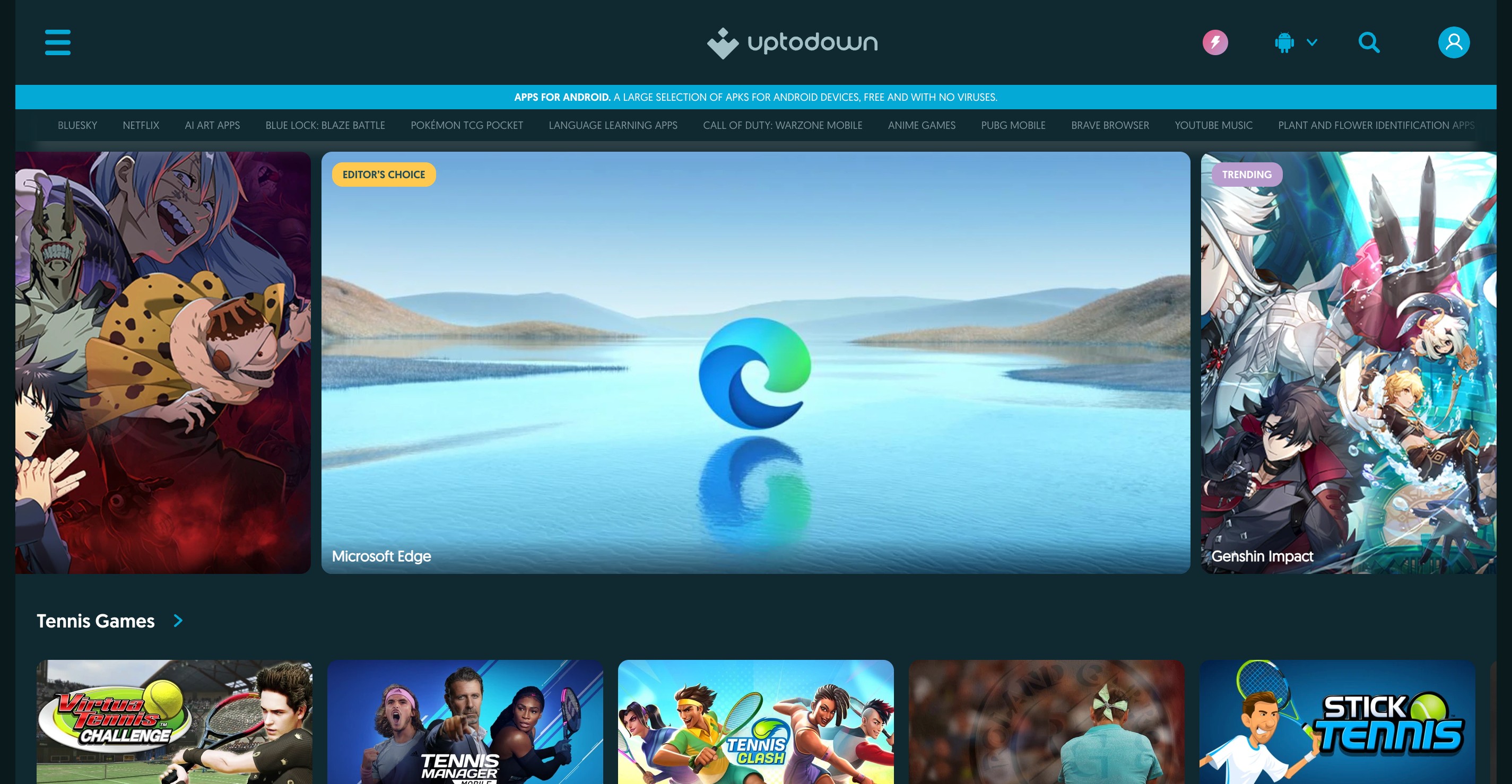 Trang web tải ứng dụng Uptodown