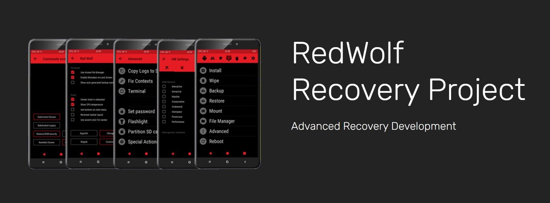 Trích đoạn trang web dự án phục hồi RedWolf.