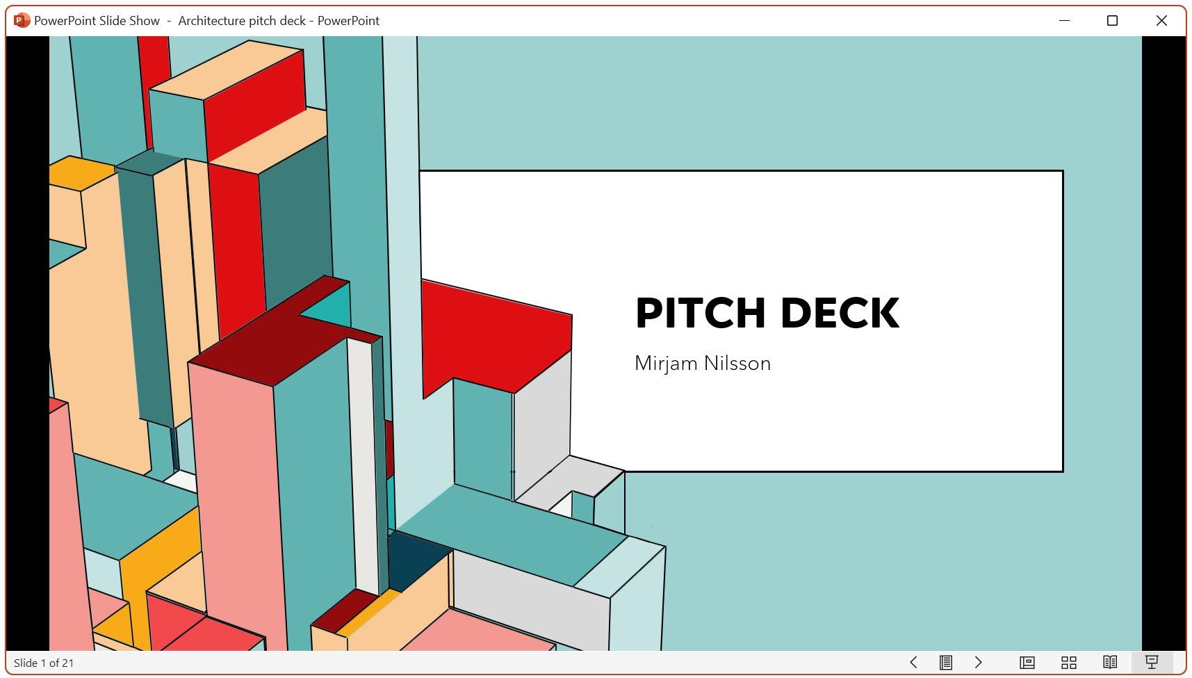 Trình chiếu PowerPoint được mở trong cửa sổ