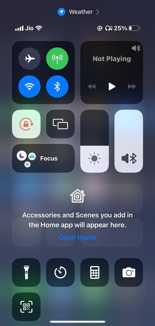 Trung tâm Điều khiển trên iOS