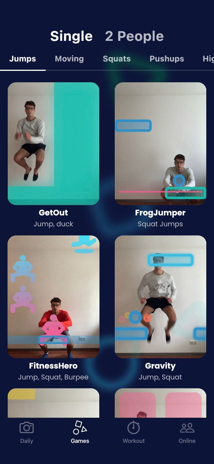 Tuby app games screen