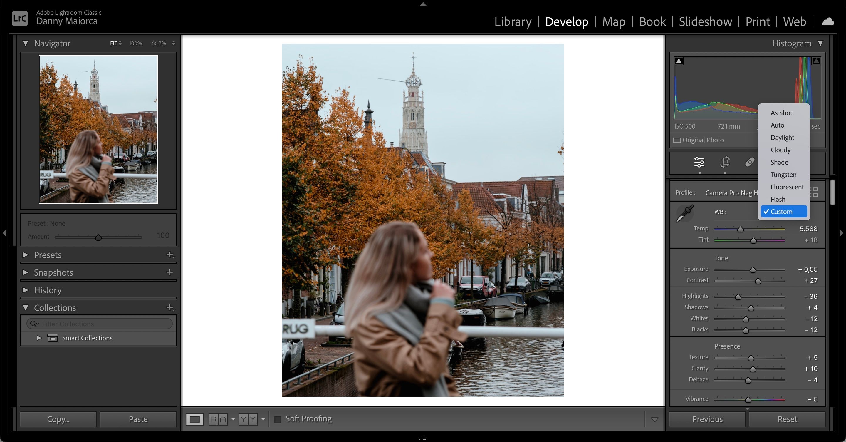 Tùy chỉnh cài đặt cân bằng trắng trong Lightroom