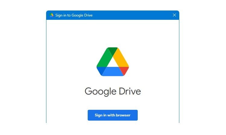 Tùy chọn Đăng nhập trong Google Drive