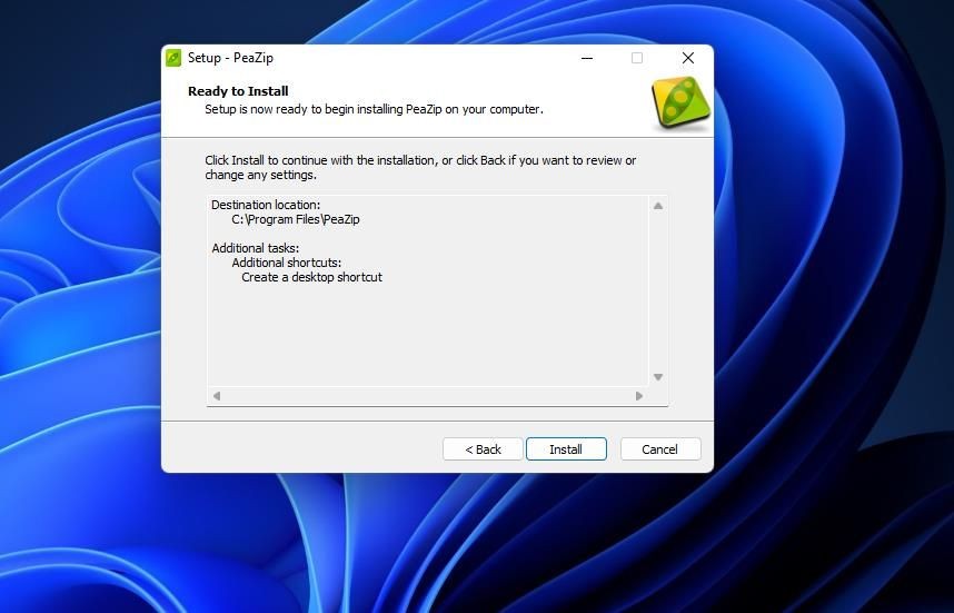 Tùy chọn Install