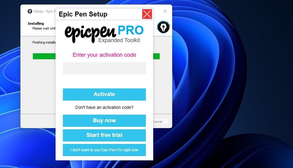 Tùy chọn không sử dụng Epic Pen Pro
